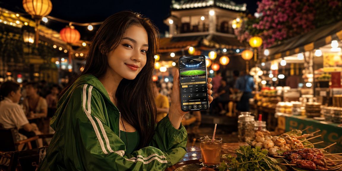 Người dùng tại Đà Lạt vừa uống cà phê vừa theo dõi cá cược thể thao trên điện thoại