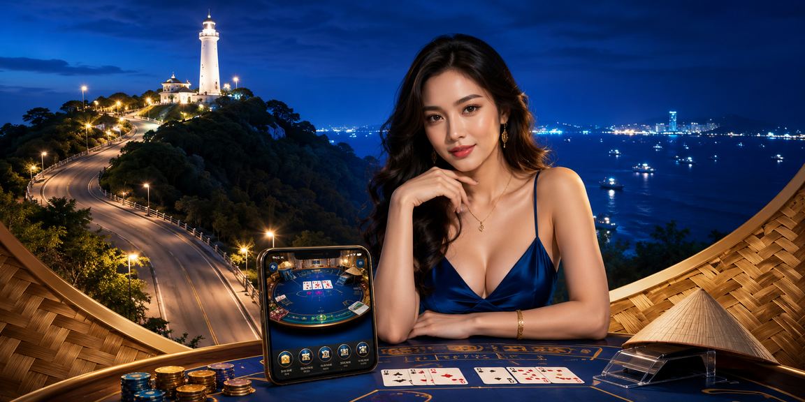 Bầu không khí chơi baccarat tại Vũng Tàu với nón lá truyền thống Việt Nam