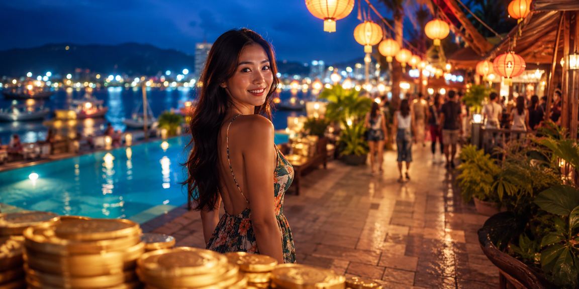 Không khí giải trí cá cược buổi tối tại chợ đêm Vũng Tàu